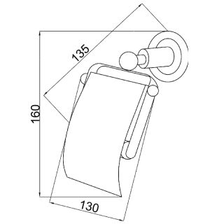 Держатель для туалетной бумаги с крышкой Boheme Murano 10901-W-CR хром/белый
